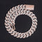 Custom Name Clasp 20MM Flower Setting Miami Cuban Chain Necklace Vvs Moissanite