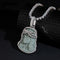 2inch Tall Iced Frame Jade Jesus Pendant Moissanite