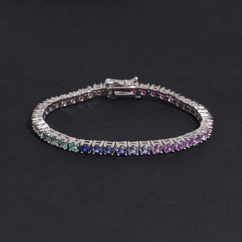 Valentines Gift Jewelry 3MM Lab Gemstone 3MM Tennis Bracelet