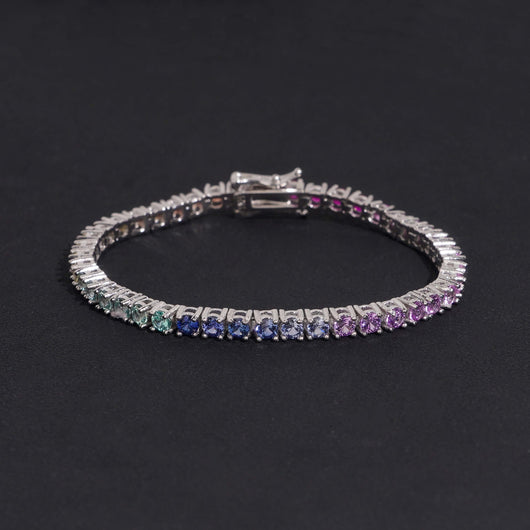 Valentines Gift Jewelry 3MM Lab Gemstone 3MM Tennis Bracelet