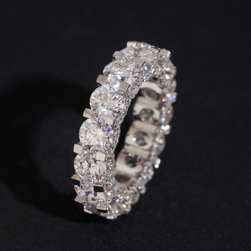 10K White Gold VVS CVD Diamond Eternity Ring 50 Pointer