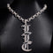 Vertical Letter Name Pendant Iced Out Moissanite Diamond