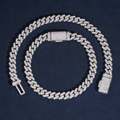 VVS Moissanite Diamond Cuban Bracelet Brass 6MM