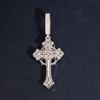 Classic Daily Wear Cross Pendant Charm VVS Moissanite
