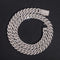 15MM Single Big Carat Curve Lock Moissanite Cuban Chain Necklace