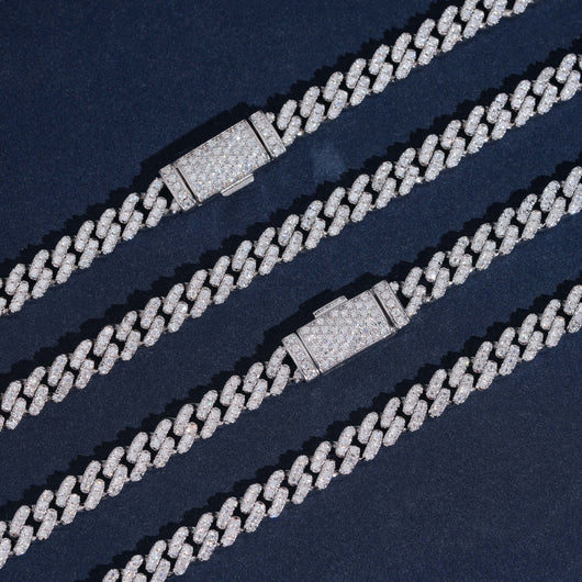 VVS Moissanite Diamond Cuban Chain Brass 6MM
