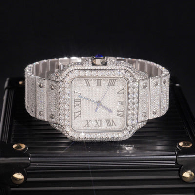 Iced Out One Of One Men Watch Moissanite Diamond Pass Diamond Tester