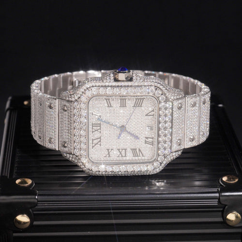 Iced Out One Of One Men Watch Moissanite Diamond Pass Diamond Tester
