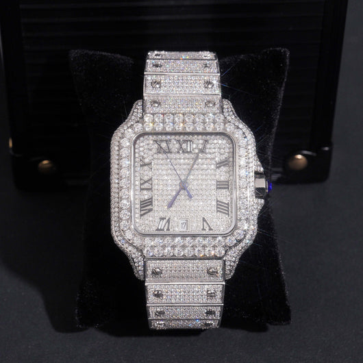 Iced Out One Of One Men Watch Moissanite Diamond Pass Diamond Tester