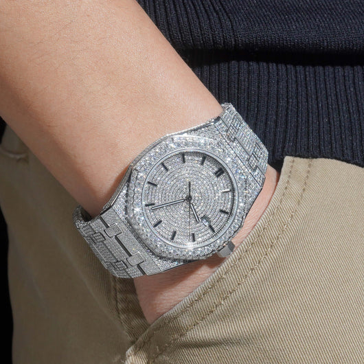 Moissanite Diamond Iced Out Buss Down Watch For Men