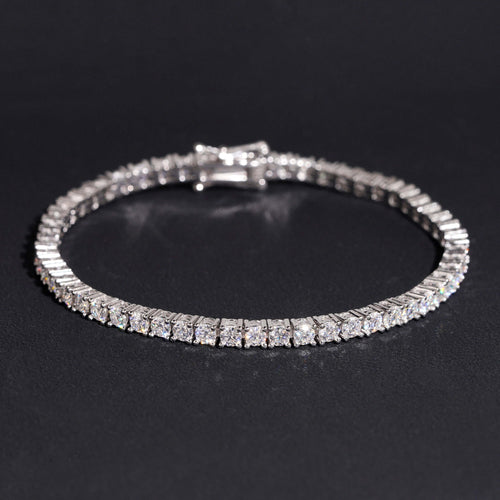 Lab Diamond Tennis Bracelet Solid Silver 3MM