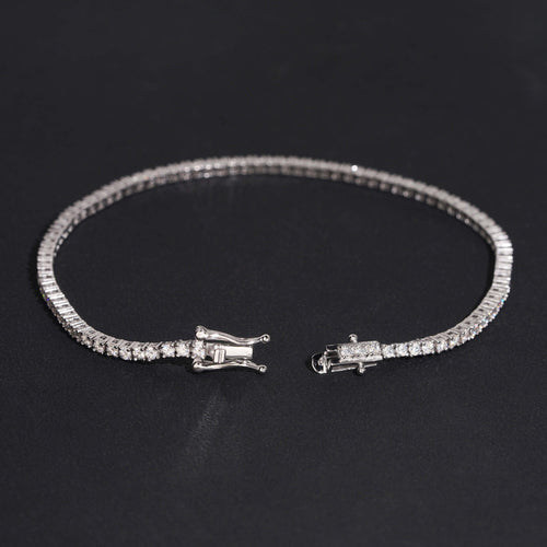 VVS Lab Diamond Tennis Bracelet Sterling Silver 925 2MM