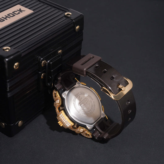 Chrome Heart Style G Shock DW6900 Iced Moissanite Watch