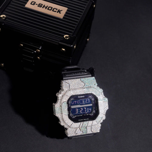 Casio GX56 Iced Out Moissanite Diamond Watch For Men Camo Style