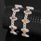 Men Clover Bracelet Iced Out With Color Moissanite Diamond