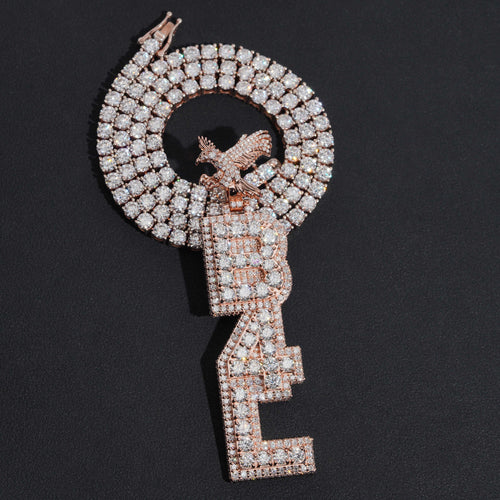 3inch tall Vertical Name Pendant Custom Bail