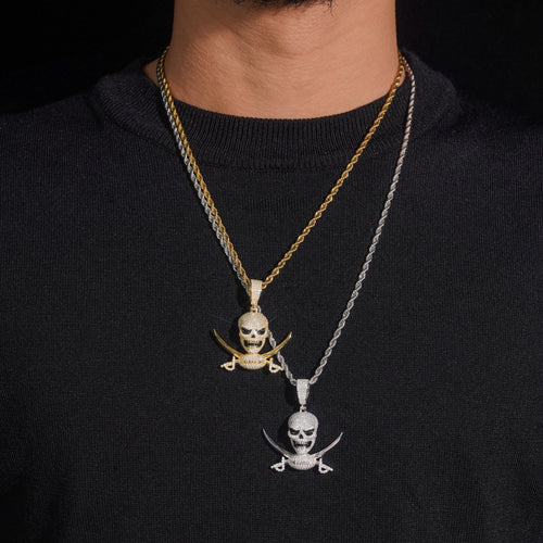 Skull Head Pendant VVS Moissanite Diamond Charm