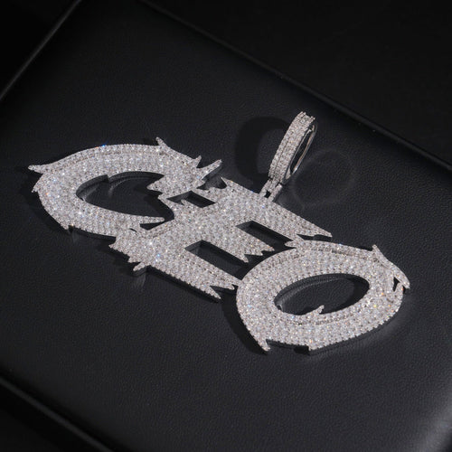 2.5Inch Iced Out Moissanite Diamond CEO Pendant