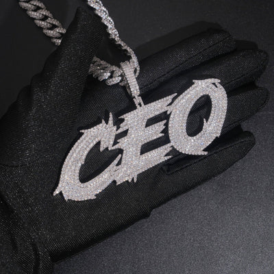 2.5Inch Iced Out Moissanite Diamond CEO Pendant