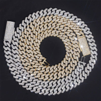 VVS Moissanite Diamond Cuban Chain Brass 10MM