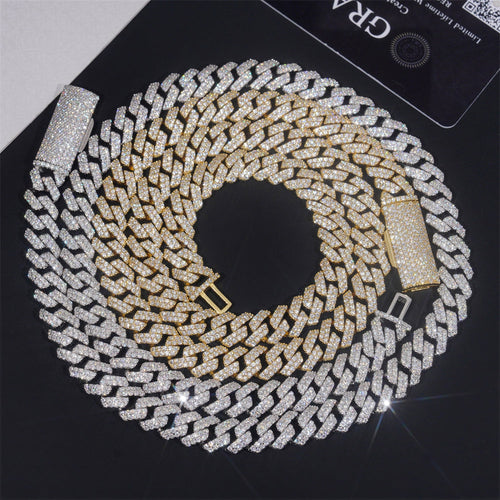 VVS Moissanite Diamond Cuban Chain Brass 10MM