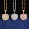 Circle Style VVS Baguette Cut Moissanite Diamond Dollar Sign Pendant