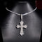 925 Silver Moissanite Diamond Skull Cross Pendant Charm Men Jewelry