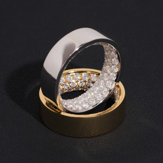 925 Sterling Silver Inside Setting Eternity Ring Band For Men