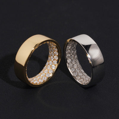 925 Sterling Silver Inside Setting Eternity Ring Band For Men