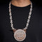 Custom Made Circle Name Infinity Chain Set Rose Gold Moissanite Diamond