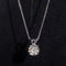 14K White Gold 3CT CVD Diamond Solitaire Necklace