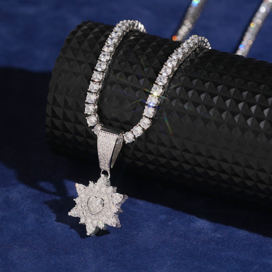 Moissanite Jewelry Charm Snakeflower Heart Stone Moissanite Charm For Unisex