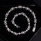 Moissanite Diamond 10MM Wire Link Infinity Chain Necklace 925 Sterling Silver