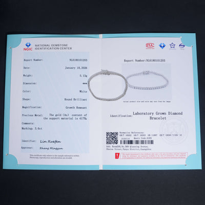 10K White Gold 2MM VVS Lab Diamond Tennis Bracelet