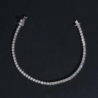10K White Gold 2MM VVS Lab Diamond Tennis Bracelet