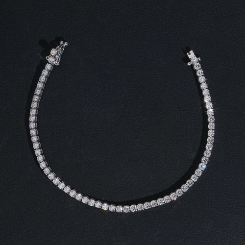 10K White Gold 2MM VVS Lab Diamond Tennis Bracelet