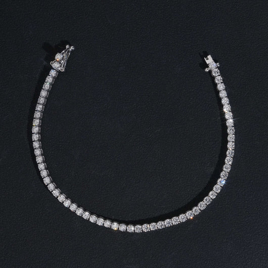 10K White Gold 2MM VVS Lab Diamond Tennis Bracelet