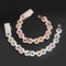 Fancy Cut Color Moissanite 13MM Infinity Link Bracelet VVS