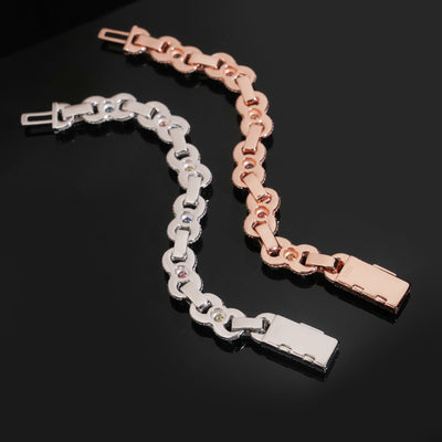 Fancy Cut Color Moissanite 13MM Infinity Link Bracelet VVS