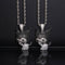 White Mix Black Moissanite Diamond Kuromi Charm Pendant