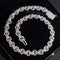 15MM Moissanite Flower Infinity Link Chain Necklace
