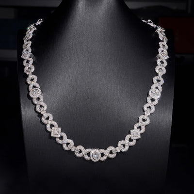13MM Infinity Link Chain Hip Hop Men Jewelry Moissanite Diamond