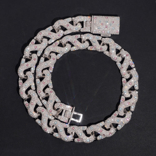 20MM Moisaic Upside Down Setting Infinity Chain