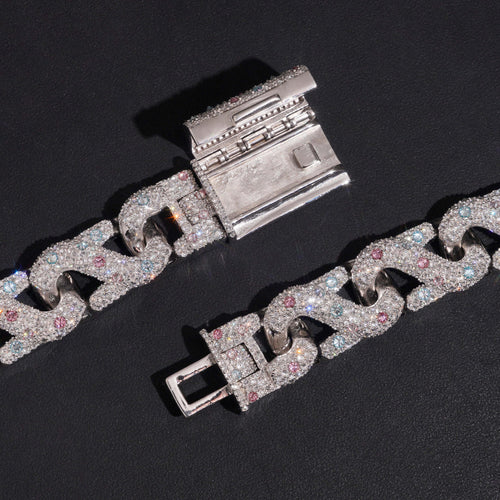 20MM Moisaic Upside Down Setting Infinity Chain
