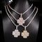 Iced Out Moissanite Clover Pendant For Unisex